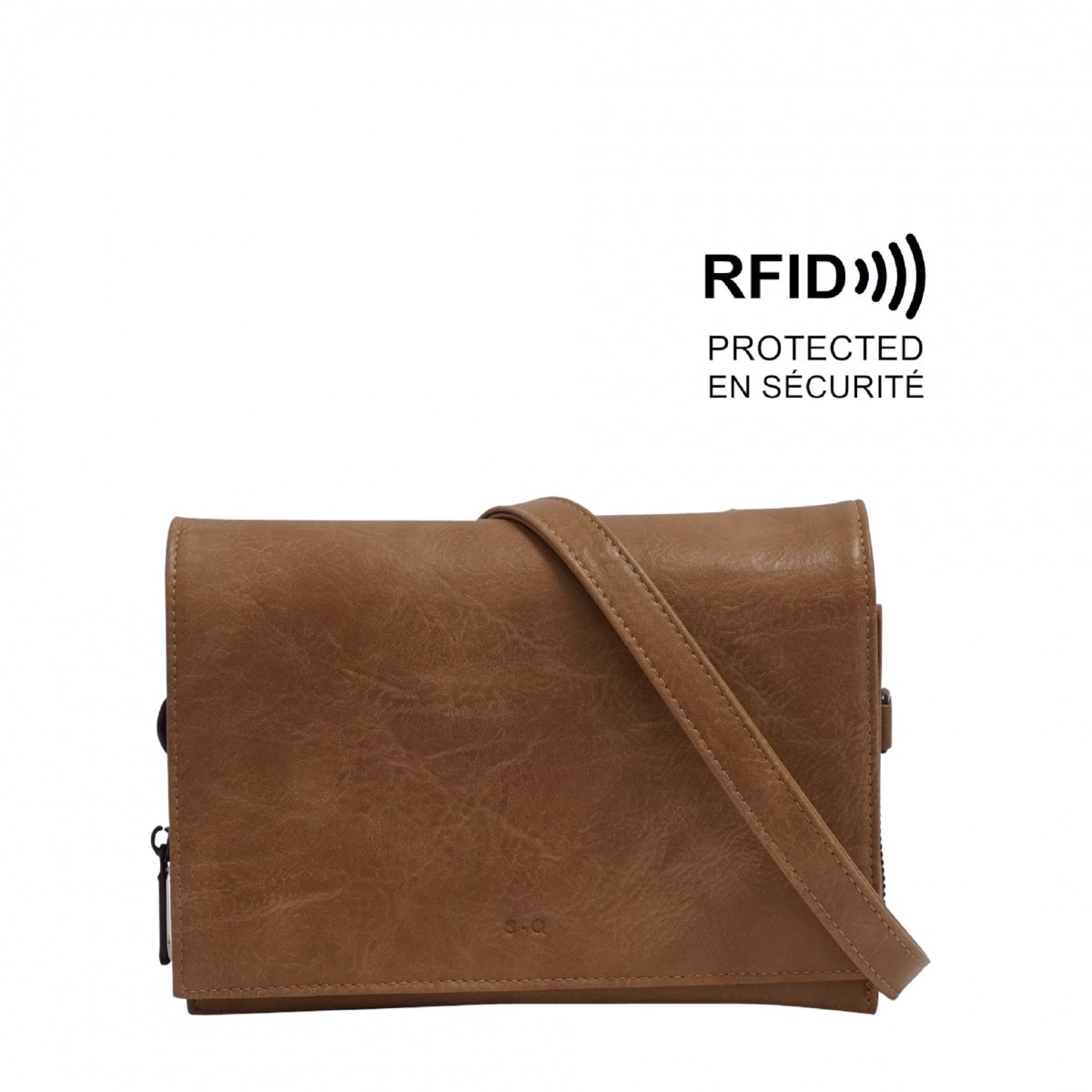 Nita Crossbody Wallet - Dark Sand 