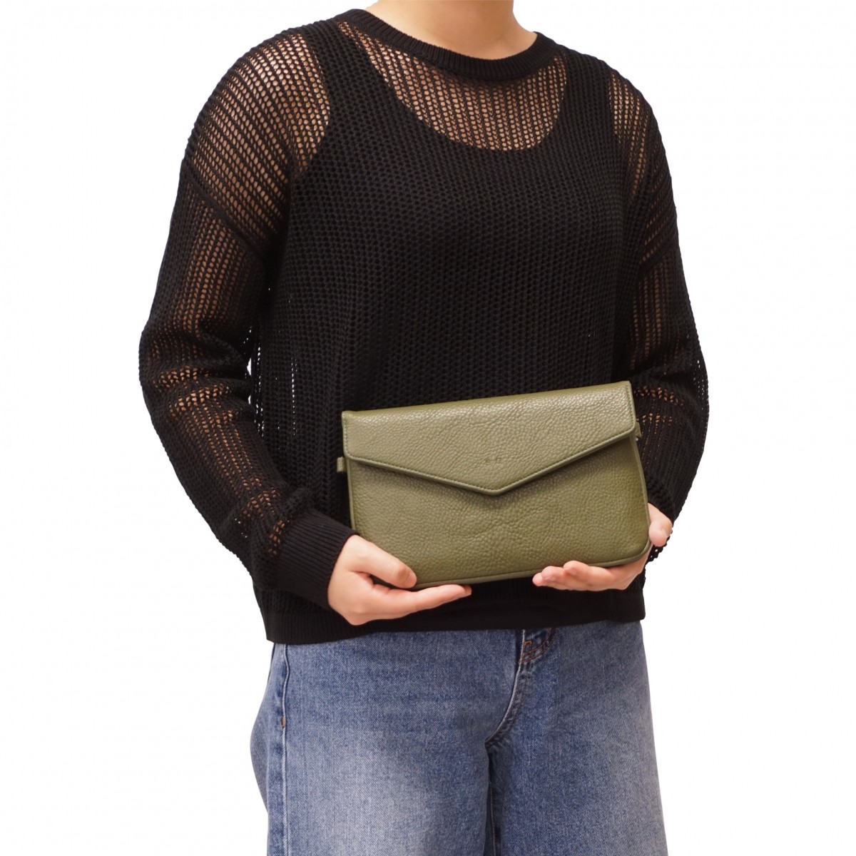 Luxury Crossbody Wallet - Black Pebble 